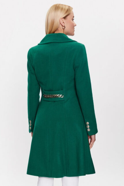 palton dama verde elegant cu nasturi Marciano Guess